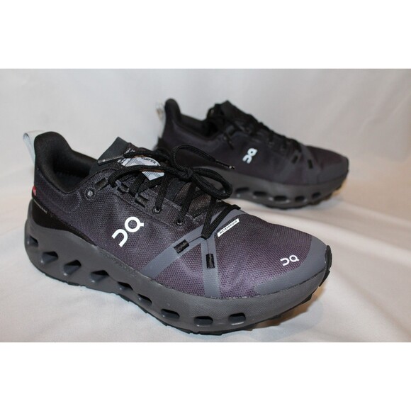 ON CLOUD WOMEN'S CLOUDSURFER TRAIL WP ATHLETIC SNEAKERS BLACK NIB $180 - Picture 3 of 8